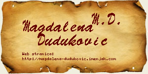 Magdalena Duduković vizit kartica